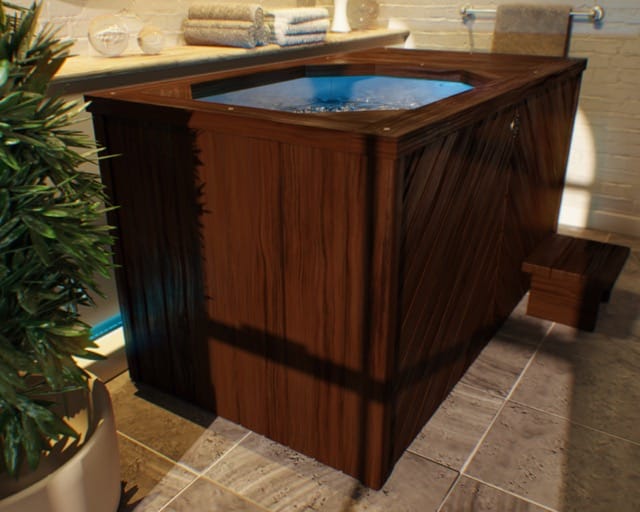 Ice Plunge with Full Natural Wood Finish