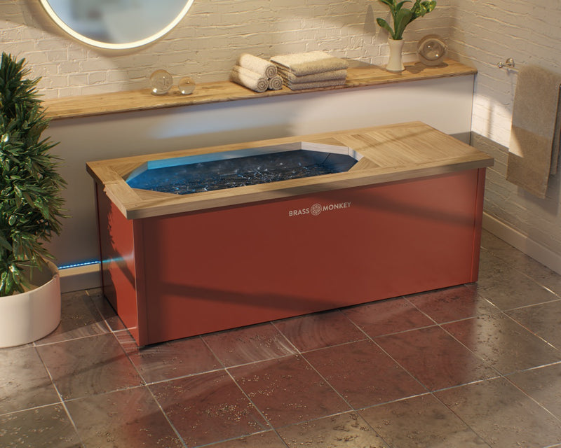Ice Bath with Natural Wood & Steel Finish