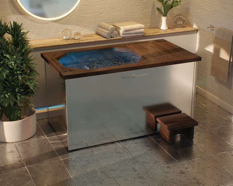 Ice Plunge with Natural Wood & Steel Finish